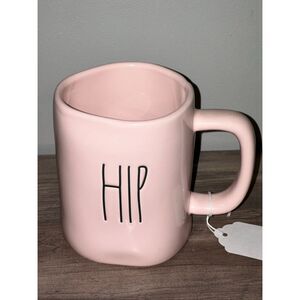 Rae Dunn Artisan Collection by Magenta Pottery Etched “HIP HOP”pink Mug